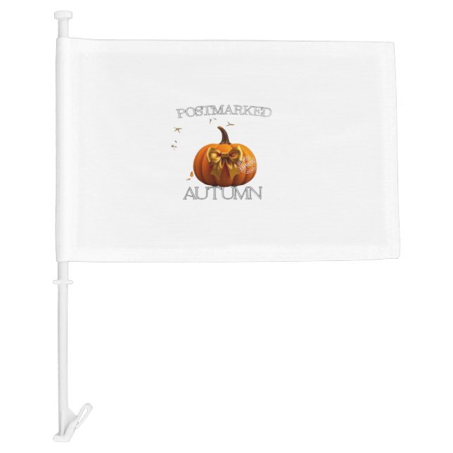 Autumn Essential T-Shirt Car Flag (Front)
