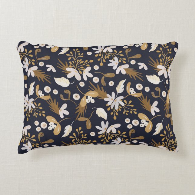Autumn Evening Bloom Accent Pillow (Front)