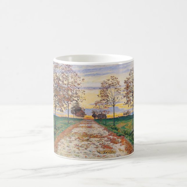 Autumn Evening (by Ferdinand Hodler) Coffee Mug (Center)