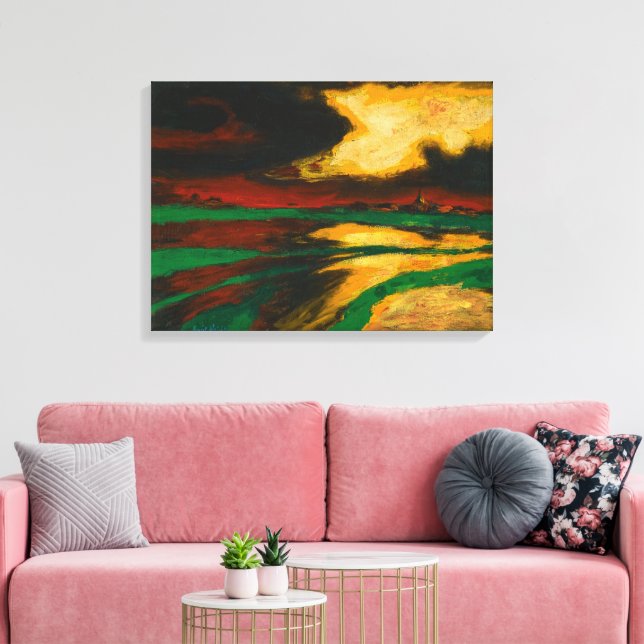 Autumn Evening | Emil Nolde | Canvas Print (Insitu(LivingRoom))