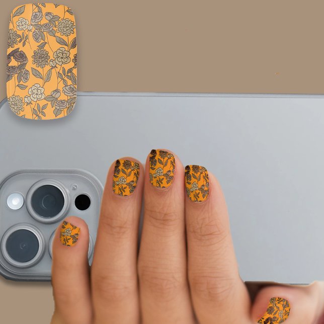 Autumn Exotic Flowers  Minx Nail Art (Creator Uploaded)