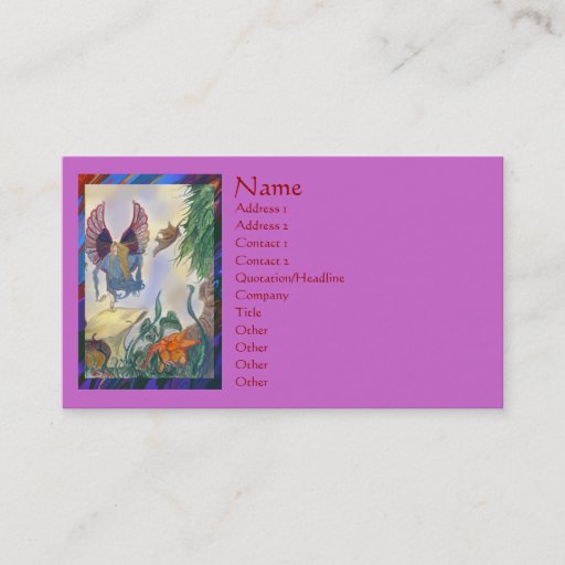 Customizable Autumn Faerie business card