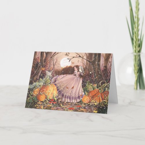 Autumn Faery Witch Card