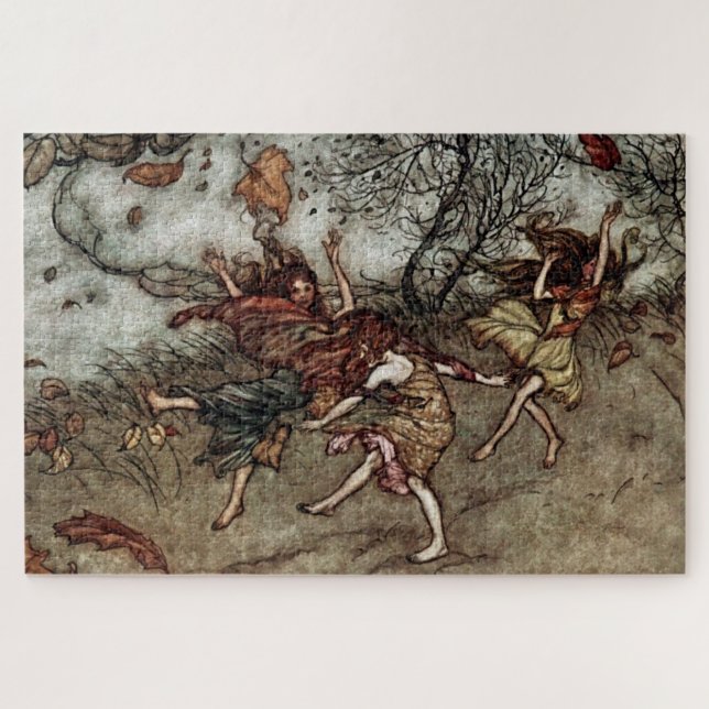 “Autumn Fairies” by Arthur Rackham Jigsaw Puzzle (Horizontal)