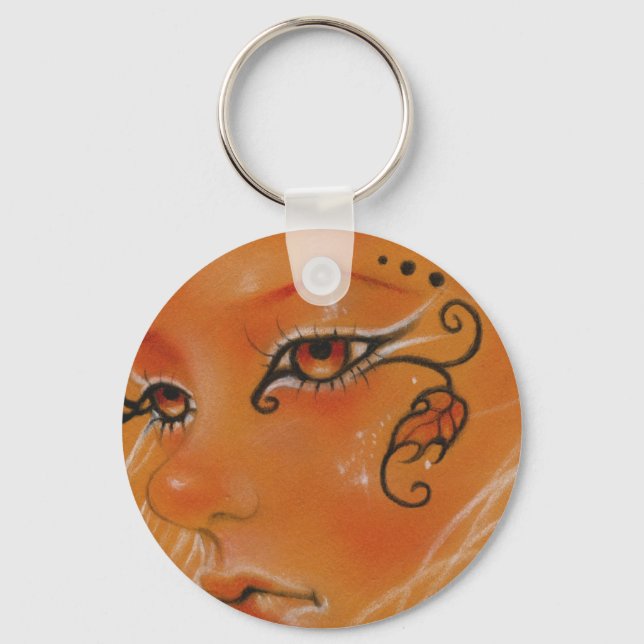 Autumn fairy doll face Keychain (Front)