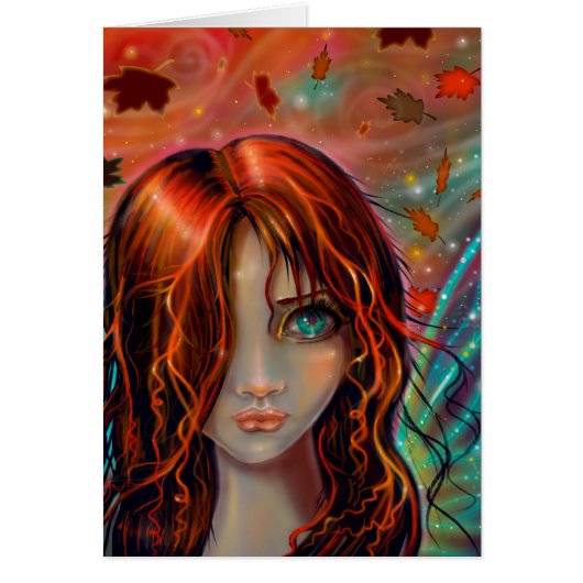 Autumn Fairy Fantasy Art Cards (Front)