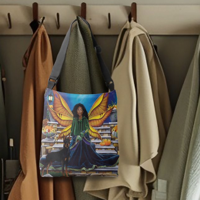 Autumn Fairy Guardian Doberman Fantasy Crossbody Bag (Creator Uploaded)