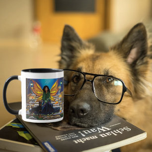 Autumn Fairy Guardian Doberman Fantasy Mug