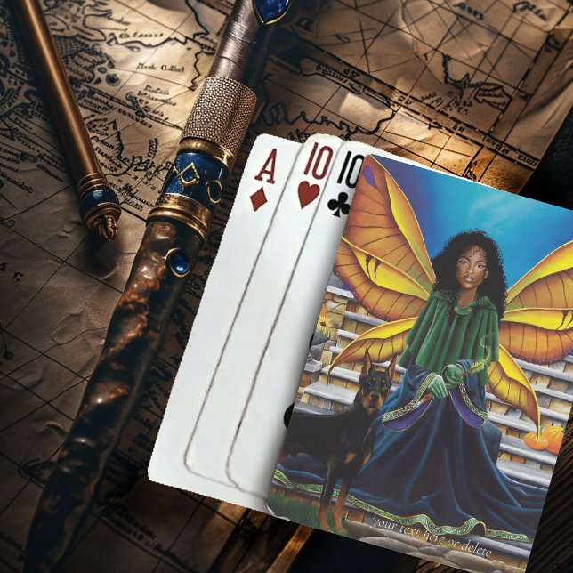 Autumn Fairy Guardian Doberman Fantasy Poker Cards (Creator Uploaded)