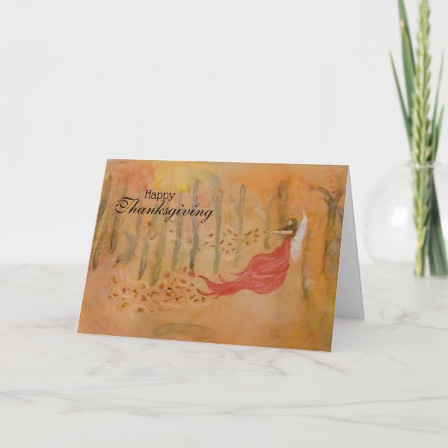 Autumn Fairy Thanksgiving Card (Front)