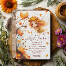 Autumn Fairy Woodland Birthday