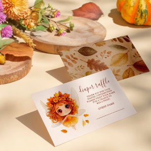 Autumn Fairy Woodland Diaper Raffle Enclosure Card