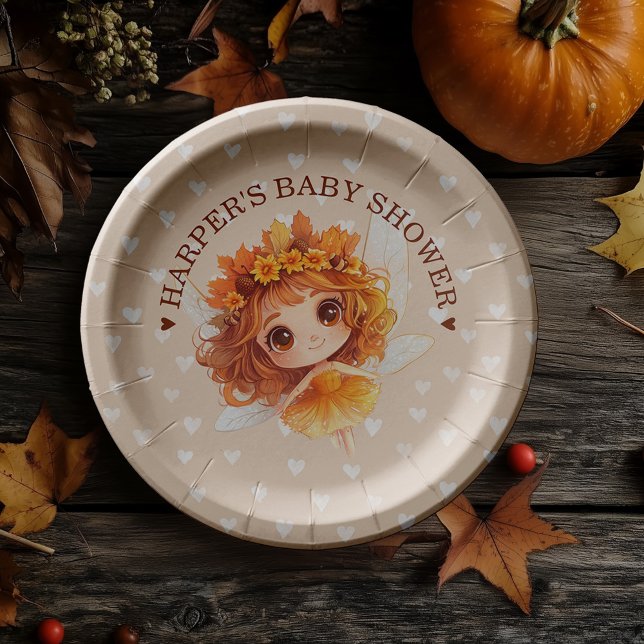 Autumn Fairy Woodland Paper Plates ( Step into an enchanting autumn forest where fairies flutter, and woodland creatures play. )
