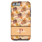 Autumn Fall Acorn Leaves Monogram & Name -