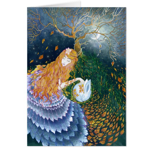 Autumn Fall Angel Cards (Front)