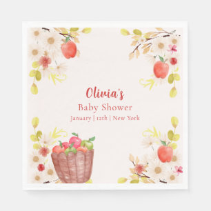 Autumn Fall Apple Gardening Baby Shower Napkins