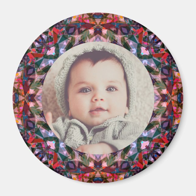 Autumn Fall Baby Grandparent’s Gift Photo Frame Magnet (Front)