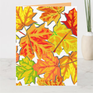 AUTUMN FALL BIRTHDAY CARD BIG