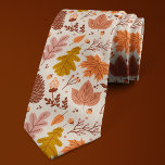 Autumn Fall Botanical Floral Leaves Pattern Neck Tie<br><div class="desc">Celebrate the beauty of autumn with this elegant fall botanical floral tie. Featuring a charming pattern of seasonal leaves and delicate florals in warm earthy tones, this tie adds a stylish touch to any outfit. Perfect for special occasions, fall weddings, or as a gift for nature lovers, this tie is...</div>