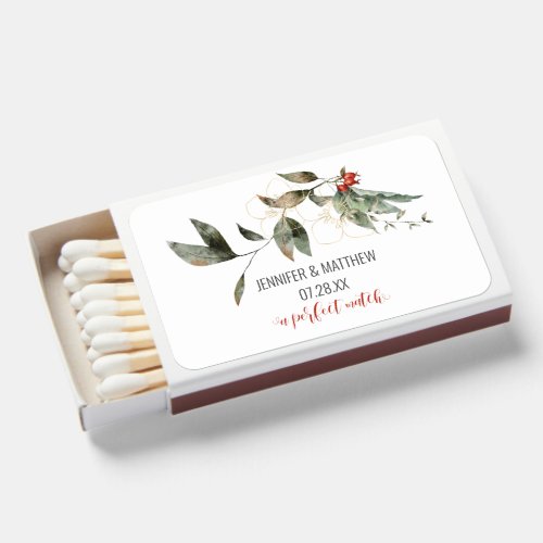 Autumn Fall Botanicals Perfect Match Wedding Favor