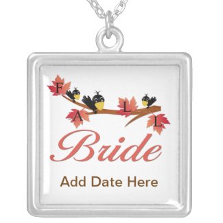 Autumn bridal necklace