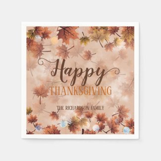Autumn Fall Brown Leaves Happy Thanksgiving