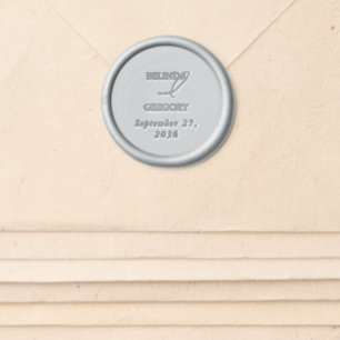 Autumn Fall Calligraphy Rustic Script Wedding Wax Seal Sticker