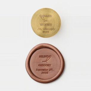Autumn Fall Calligraphy Signature Script Wedding Wax Seal Stamp