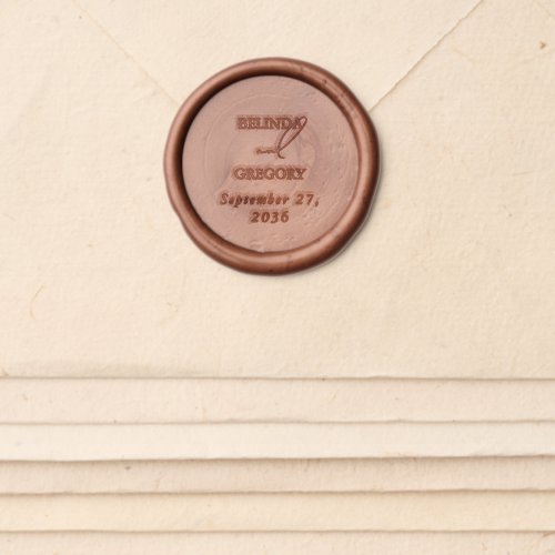 Autumn Fall Calligraphy Signature Script Wedding Wax Seal Sticker