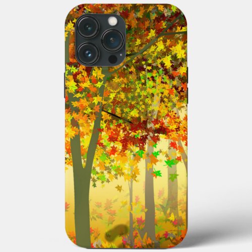Autumn Fall Colorful Leaves iPhone 14 Pro Max Case