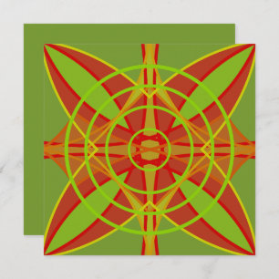 Autumn Fall Colors Abstract Geometric Design Card
