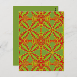 Autumn Fall Colors Abstract Geometric Design Postcard