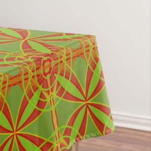Autumn Fall Colors Abstract Geometric Design Tablecloth