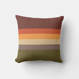 Autumn Fall Colors - Red Orange Yellow Green Brown Throw Pillow
