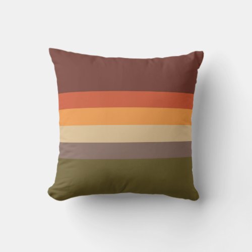 Autumn Fall Colors _ Red Orange Yellow Green Brown Throw Pillow