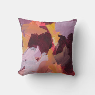 Autumn Fall Colors Unique Abstract Art Throw Pillow