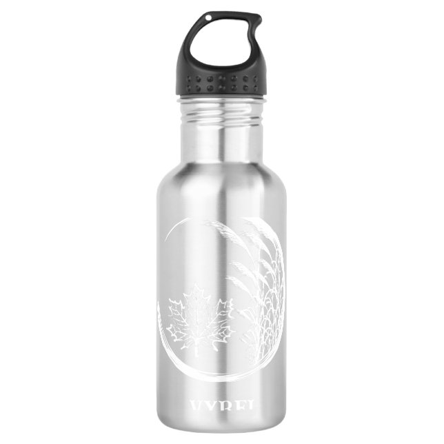 Autumn / Fall Crest Stainless Steel Water Bottle (Front)