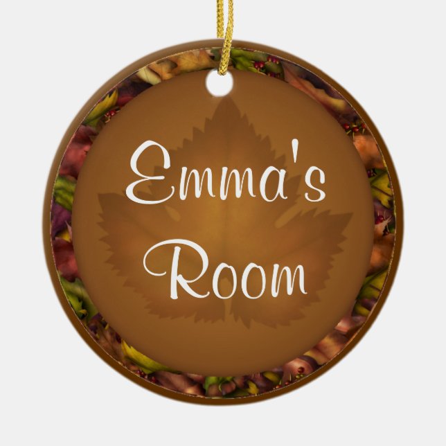 Autumn Fall Door Hanger ornament (Front)