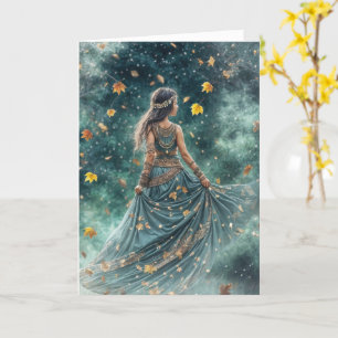 Autumn Fall Equinox Bohemian Inspired Child Card