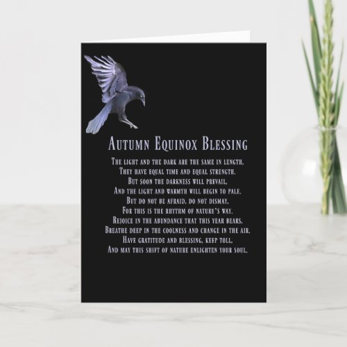 Autumn Fall Equinox Mabon Blessings Card