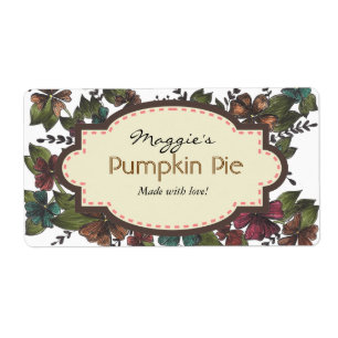 Autumn Fall Floral Baking Labels