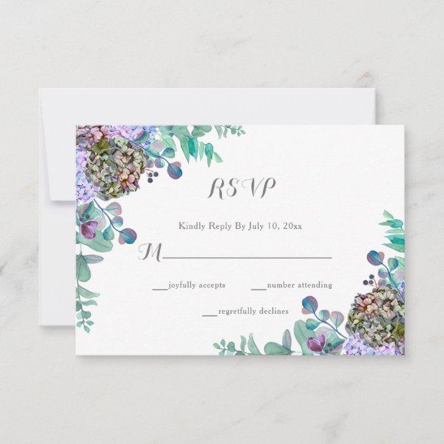 Autumn Fall Floral Pumpkin Wedding RSVP Card (Front)