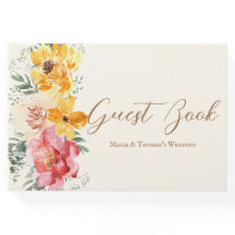 Autumn Fall Floral Wedding Guest Book