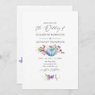 Autumn - Fall Floral Wedding Invitation