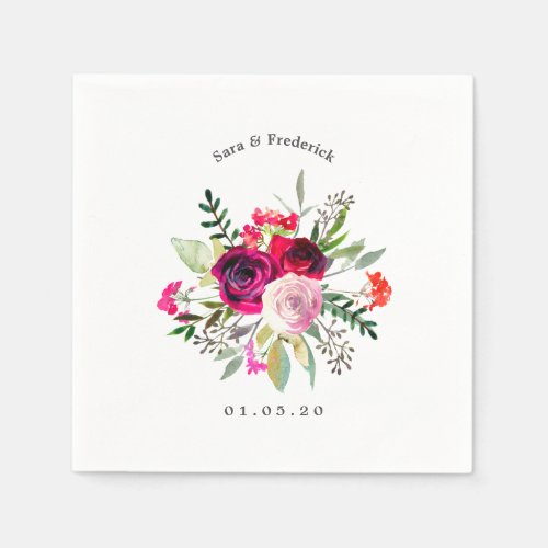 Autumn _ Fall Floral Wedding Napkins