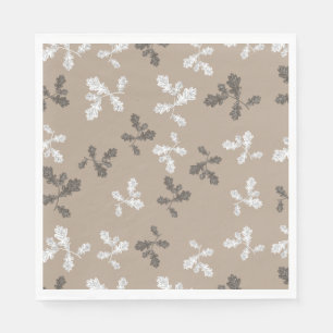 Autumn Fall Foliage Leaves Brown Pattern Napkins