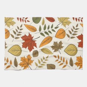 Autumn Fall Foliage Thanksgiving Kitchen Towel