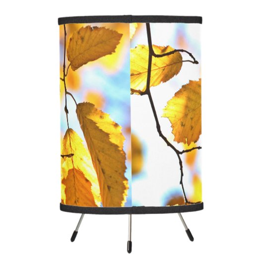 Autumn Fall Foliage Tripod Lamp (Back)