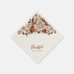 Autumn/Fall Friends giving /Thanks giving Dinner Napkins