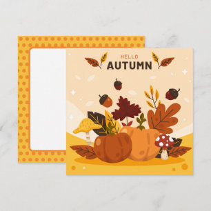 Autumn Fall Greeting Flat Card